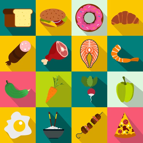 Set de iconos alimentarios — Vector de stock