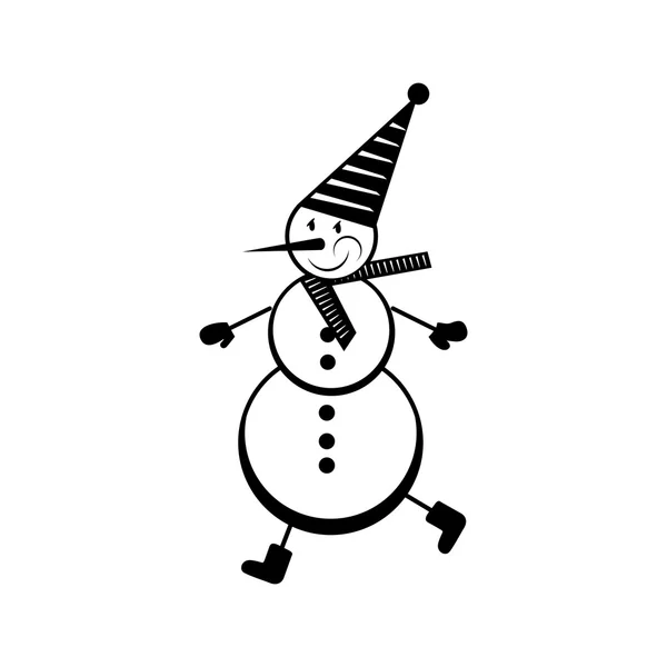 Ícone de boneco de neve simples —  Vetores de Stock