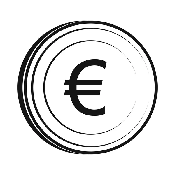 Icône Euro, style simple — Image vectorielle