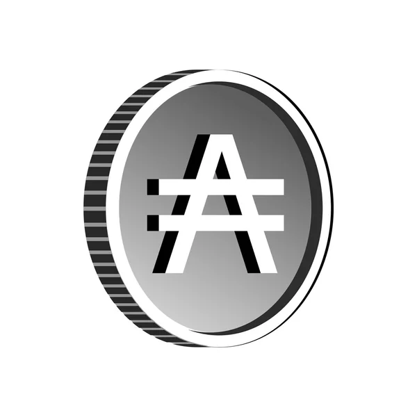 Icona argentina del segno australe, stile semplice — Vettoriale Stock
