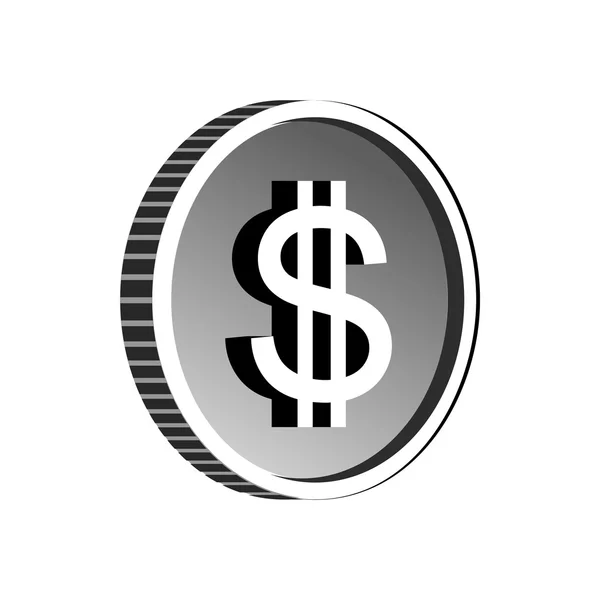 Icône de signe dollar, style simple — Image vectorielle