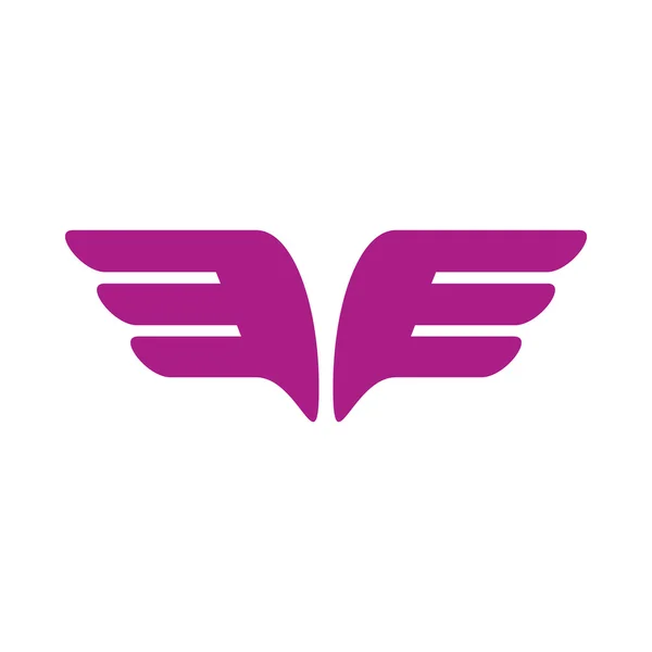 Un paio di ali viola icona, stile semplice — Vettoriale Stock
