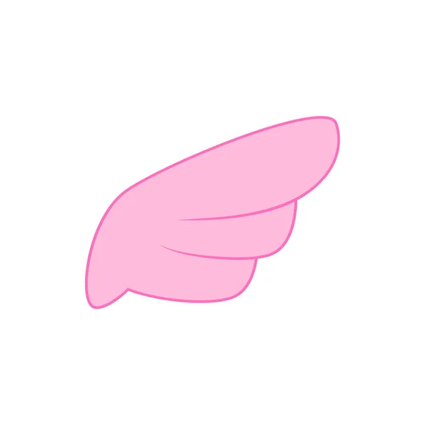 Pink wing ikon, enkel stil — Stock vektor