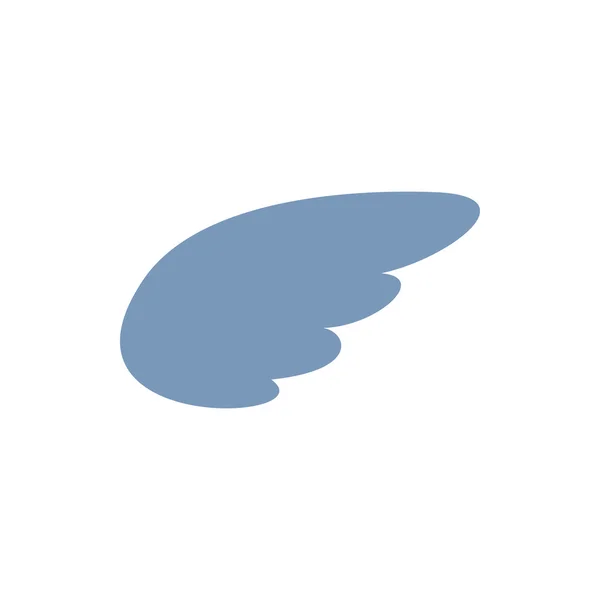 银色羽翼图标，简单的样式 — 图库矢量图片