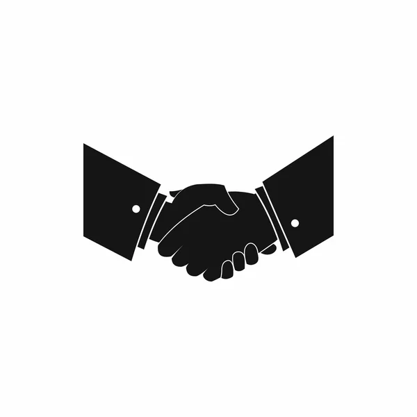 Handshake icon in simple style — Stock Vector