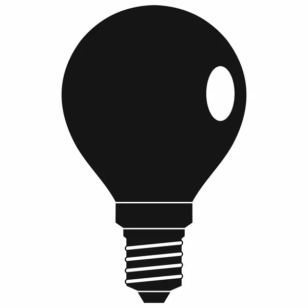 Glühbirnen-Symbol im einfachen Stil — Stockvektor