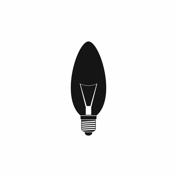 Ícone de forma oval da lâmpada, estilo simples — Vetor de Stock