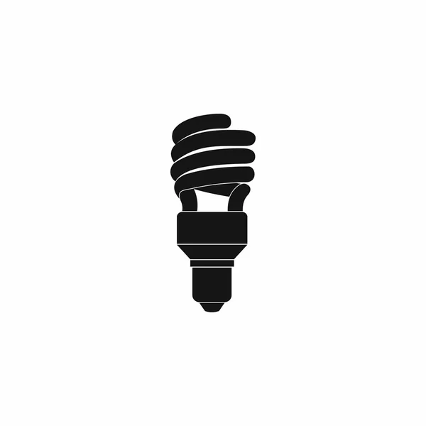 Ícone de lâmpada de poupança de energia, estilo simples — Vetor de Stock