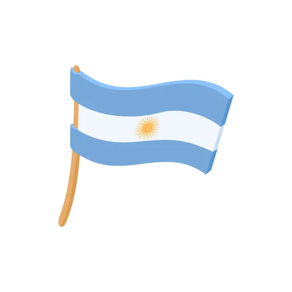 Icono de bandera de Argentina, estilo de dibujos animados — Vector de stock