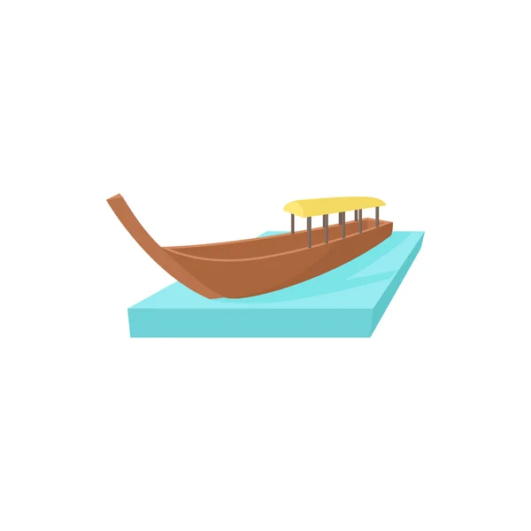 Boat icon in cartoon style — Stock Vector