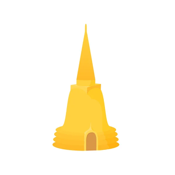 Złote góry, Tajlandia ikona, stylu cartoon — Wektor stockowy
