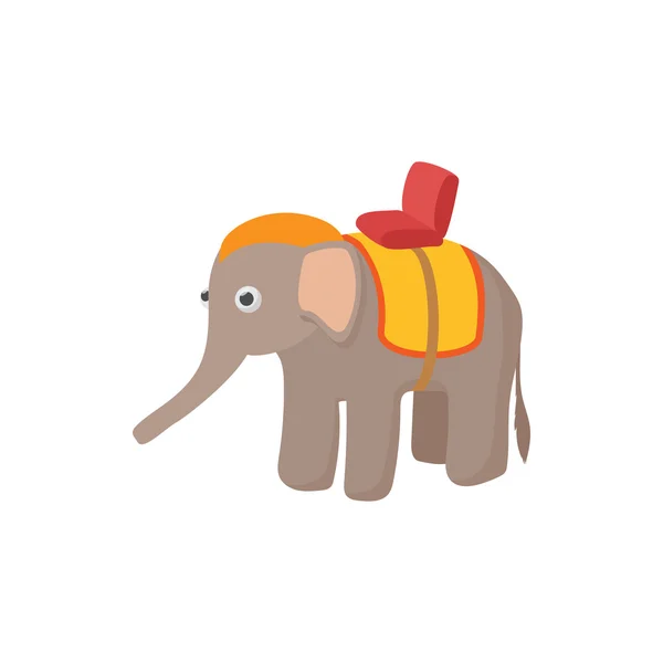 Εικονίδιο ελέφαντα σε ύφος κινούμενων σχεδίων — Διανυσματικό Αρχείο
