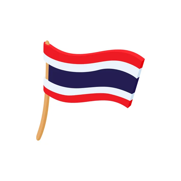 Flagge der thailändischen Ikone im Cartoon-Stil — Stockvektor