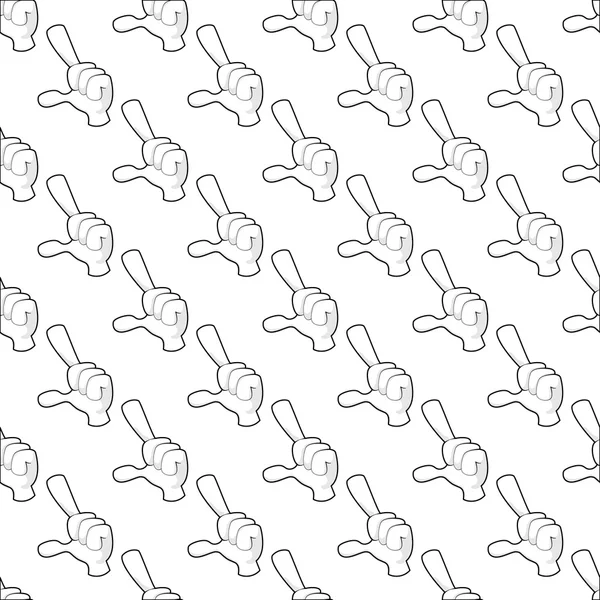 Comics Hand pattern seamless — Stock Vector