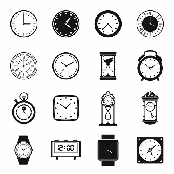 Clocks icons — Stock Vector © bioraven 16997815