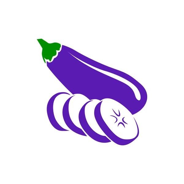 Icône aubergine, style simple — Image vectorielle