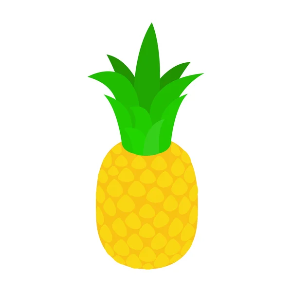Ícone de frutas tropicais de abacaxi, estilo 3D isométrico — Vetor de Stock