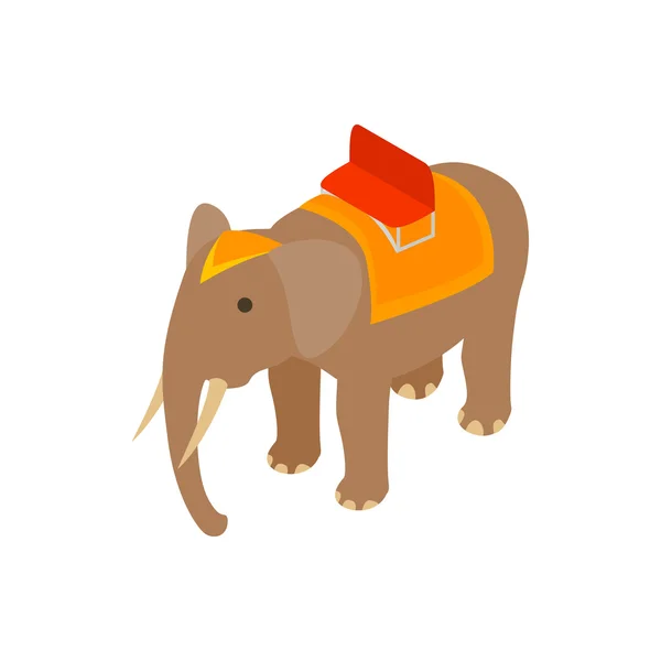 Elefánt ikon, izometrikus 3D-s stílus — Stock Vector