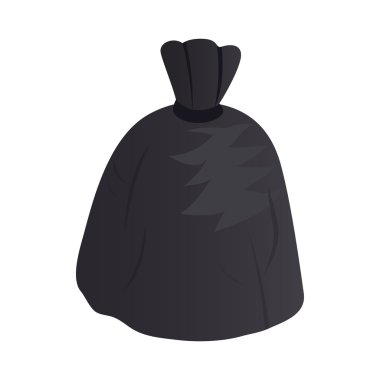Garbage bag icon, isometric 3d style clipart