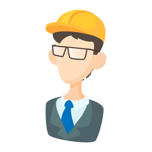 Builder icon in cartoon style — Stock Vector