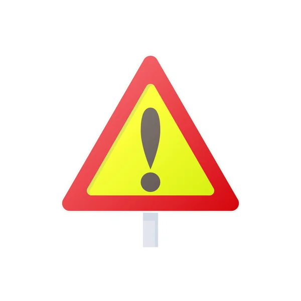 Warning sign icon, cartoon style — Stock Vector