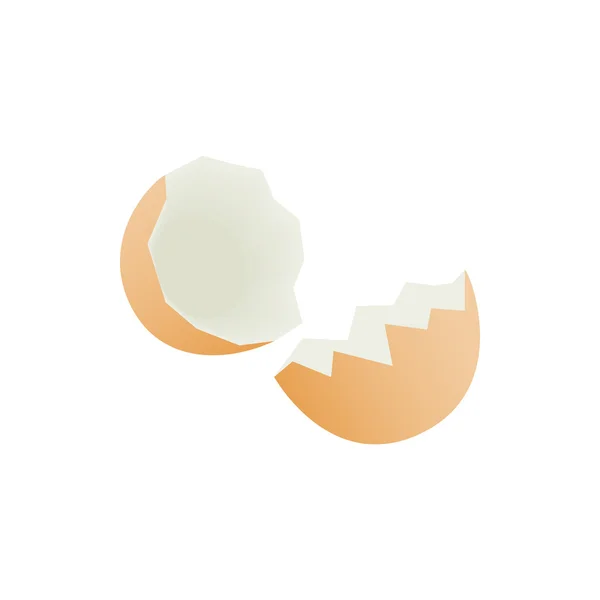Yumurta kabuğu simgesi, izometrik 3d stili — Stok Vektör