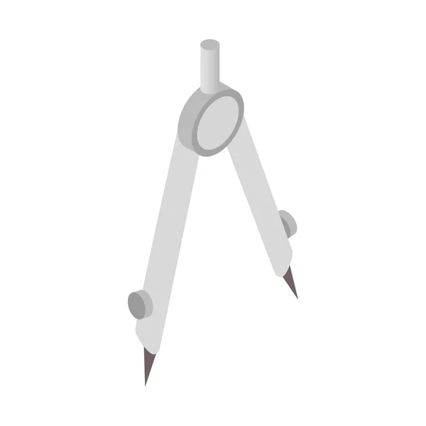 Icono de herramienta de brújula en estilo isométrico 3d — Archivo Imágenes Vectoriales