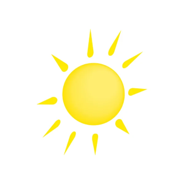 Icona del sole, stile isometrico 3d — Vettoriale Stock
