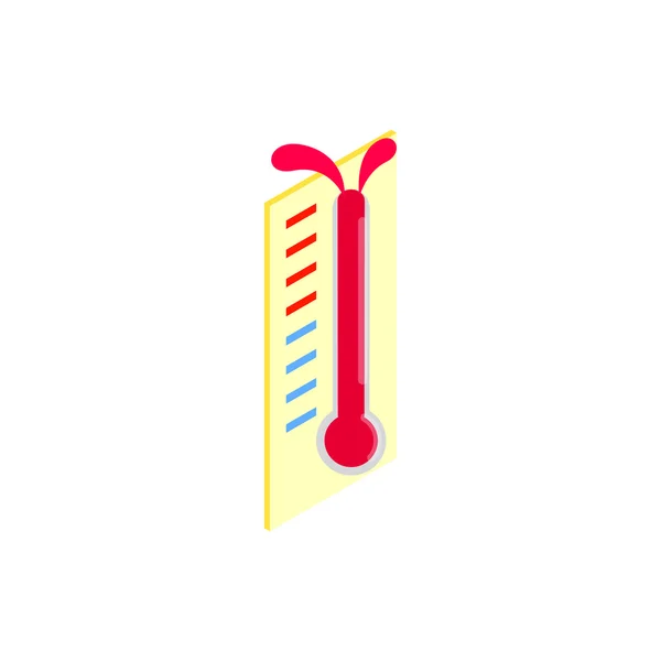 Thermometer icon, isometric 3d style — Stock Vector