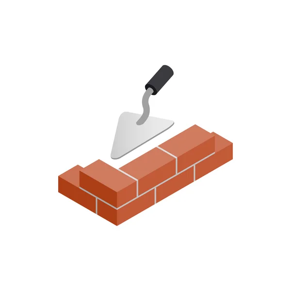 Brickwork and building trowel icon — Stock Vector