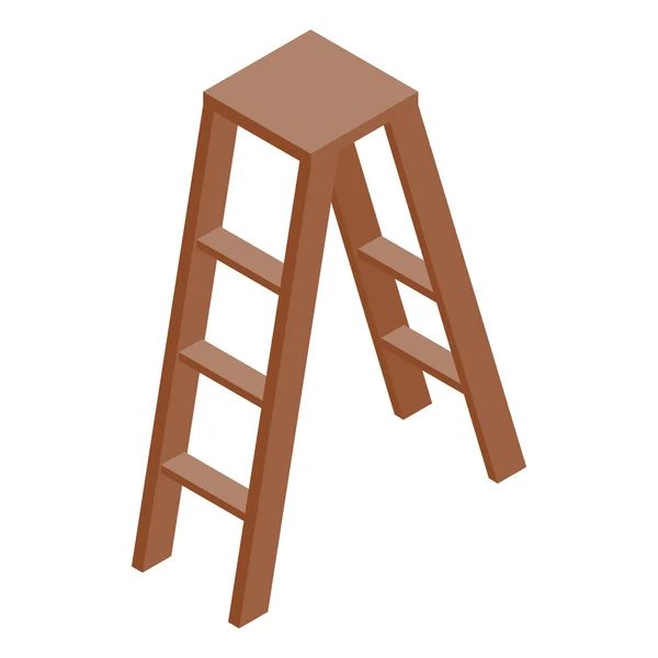 Stepladder icon, isometric 3d style — Stock Vector