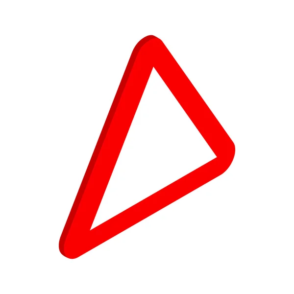 红三角空白道路标志图标 — 图库矢量图片