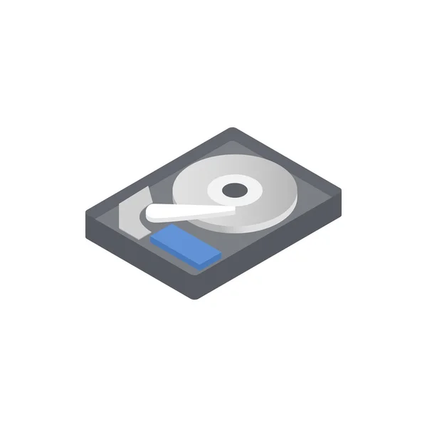 HDD icon, isometric 3d style — Stock Vector