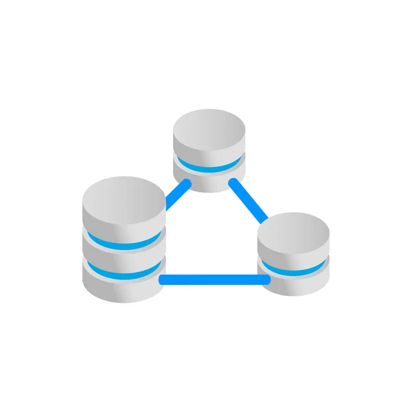 Het pictogram van de verbinding van database servers — Stockvector