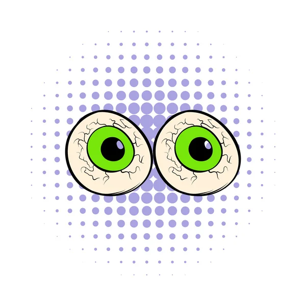 Eyeballs icon in comics style — Stock Vector