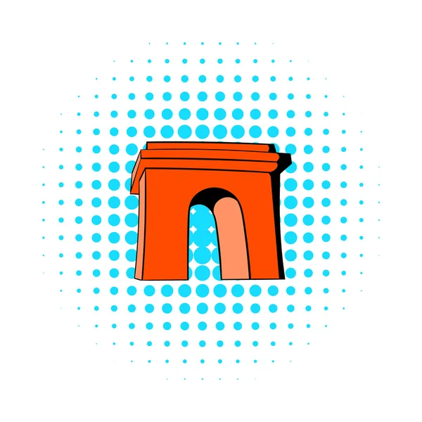 Arco triunfal, icono de París, estilo cómic — Vector de stock