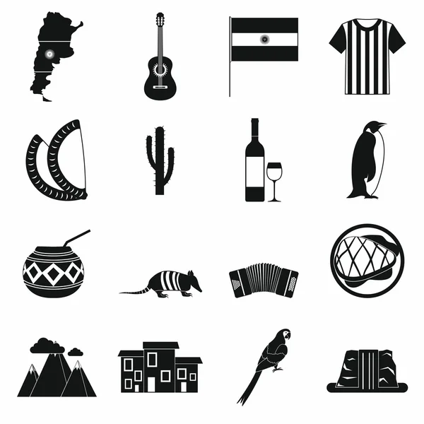 Arjantin Icons set — Stok Vektör