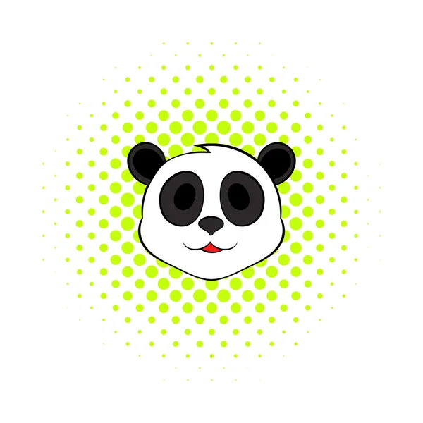 Ícone de cabeça de urso de panda, estilo quadrinhos —  Vetores de Stock