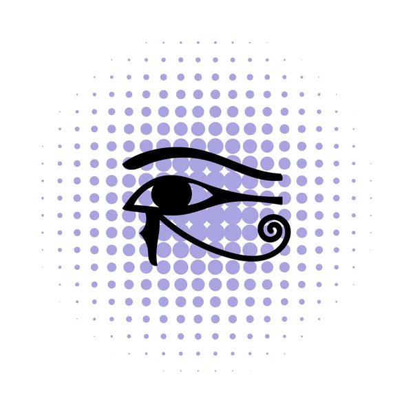 Ícone Eye of Horus em estilo quadrinhos — Vetor de Stock