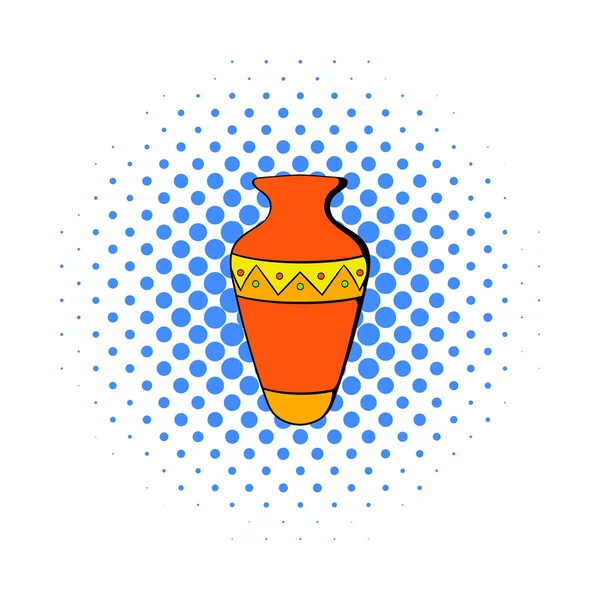 埃及花瓶中漫画风格的图标 — 图库矢量图片