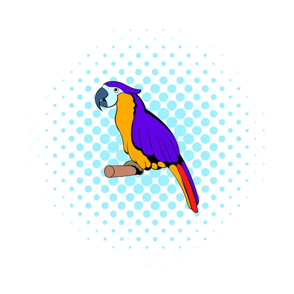 Icona pappagallo, stile fumetti — Vettoriale Stock