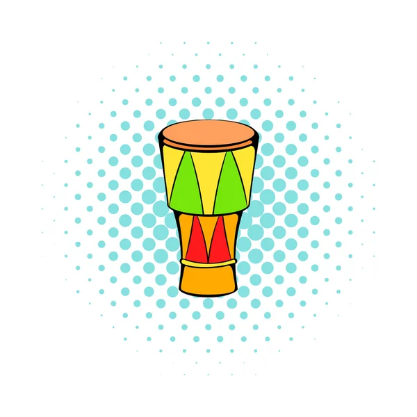 Ícone de instrumento musical Atabaque, estilo quadrinhos — Vetor de Stock