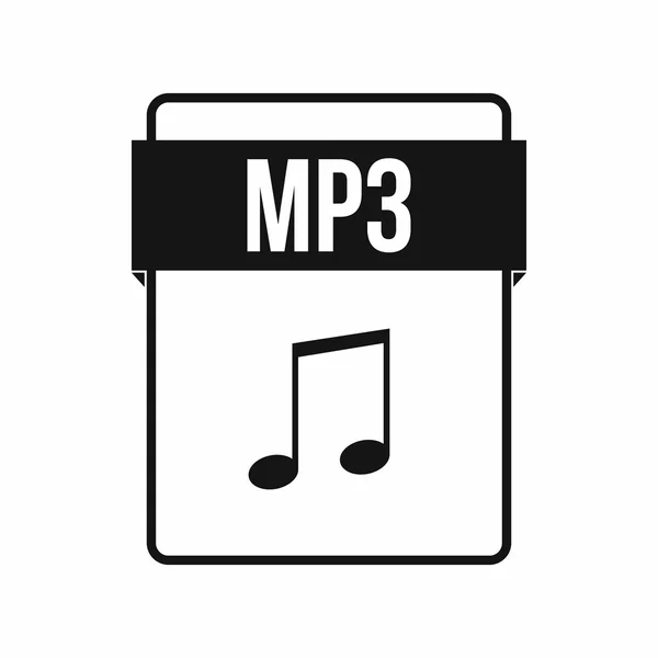 Het pictogram van het bestand van MP3, eenvoudige stijl — Stockvector