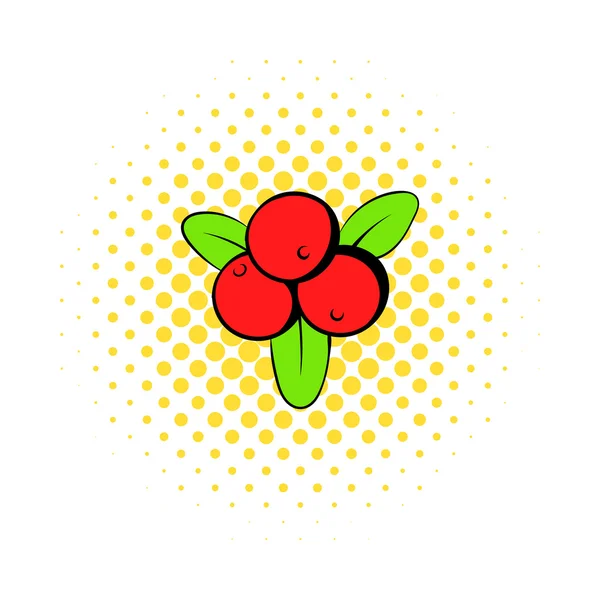 Ícone de cranberry em estilo quadrinhos — Vetor de Stock