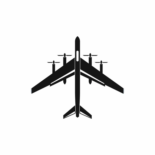 Icône avion de combat, style simple — Image vectorielle