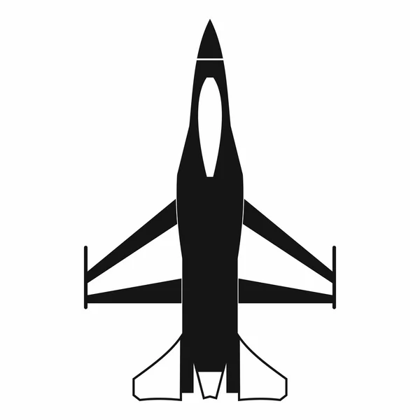 Kampfjet-Ikone, einfacher Stil — Stockvektor