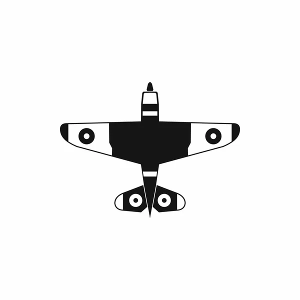 Icono de avión de combate militar, estilo simple — Vector de stock