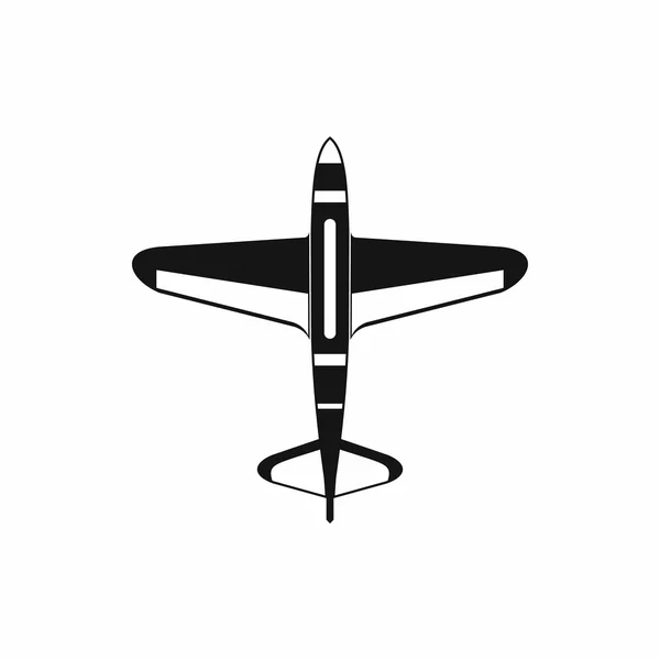 Military fighter jet icon, simple style — Stock Vector