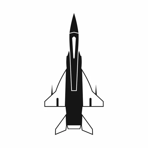 Icono de avión de combate, estilo simple — Vector de stock