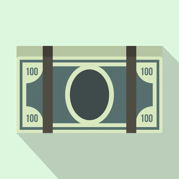 Купка значка доларів, плоский стиль — стоковий вектор